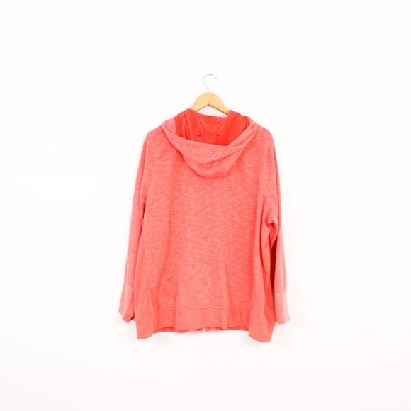 *Activezone Salmon Zip Up Hoodie - Picture 4 of 4